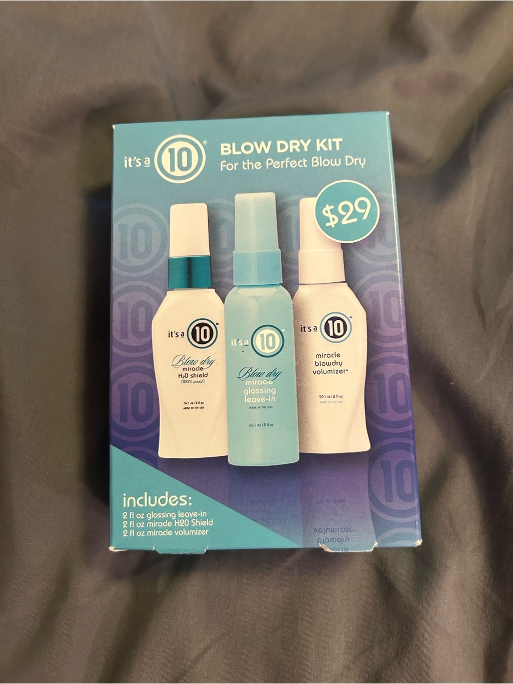 it's a 10 Blue and White Blow Dry Kit - Salon-Quality Styling Set